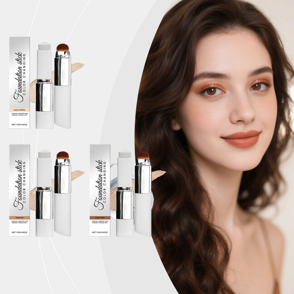 Foundation Make-Up Stick Double Head with Brush 3 Colors Lightweight Moisturizing Brighten Matte Concealer 2IN1 Foundation Stick - AliExpress 66