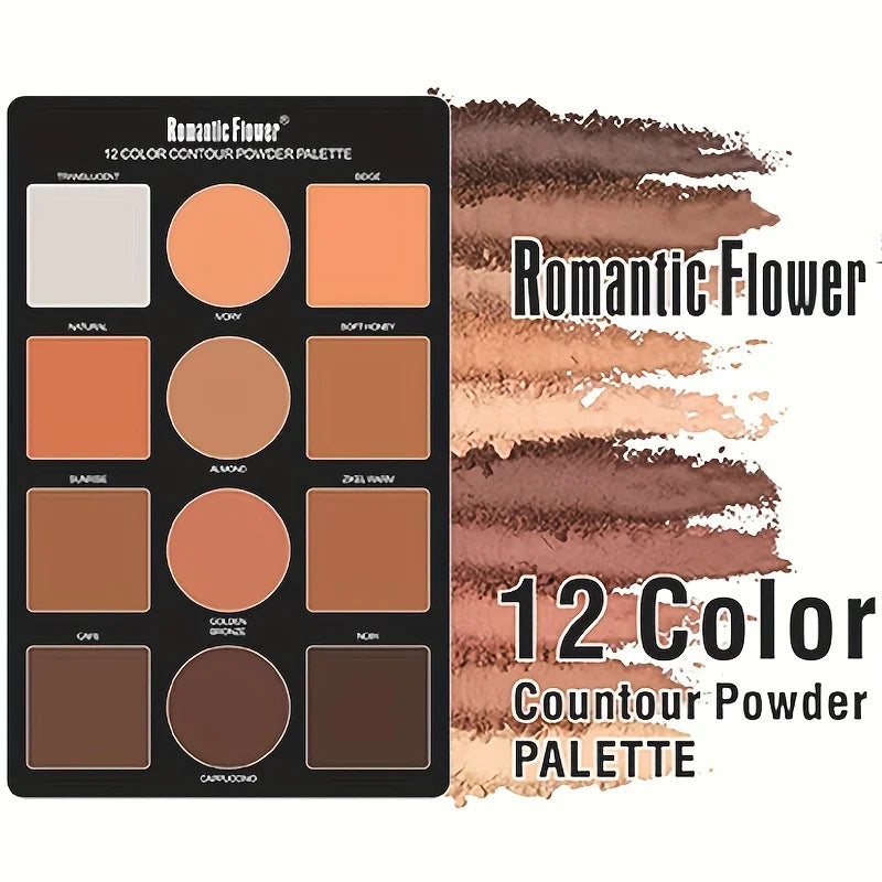 12 Colors Matte 3D Contour Pressed Powder Repair Tray Concealer Highlight Brighten Women Cosmetics Beauty Makeup - AliExpress 66