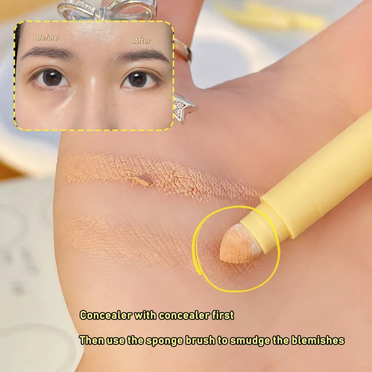 Full Cover Concealer Stick Pencil Conceal Spot Blemish Cream Foundation Waterproof Double-ended Contour Makeup Tool Cosmetic - AliExpress 66