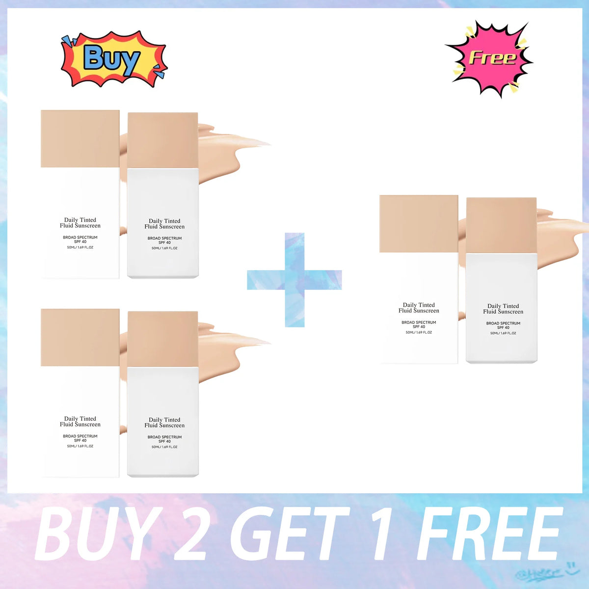 Hydrating Concealer Lotion Even Skin Tone Smooth Skin Relieve Dryness Provide UV Protection Tinted Fluid Sunscreen Moisturizer