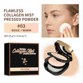 Collagen Dual-Layer Compact Powder Long-Lasting Oil Control Setting Touch-Up Portable Makeup For On-the-Go Daily Use