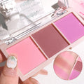 HISYI three-color blush matte natural nude makeup brightens the appearance and brightens the color. Three-color blush plate - AliExpress 66