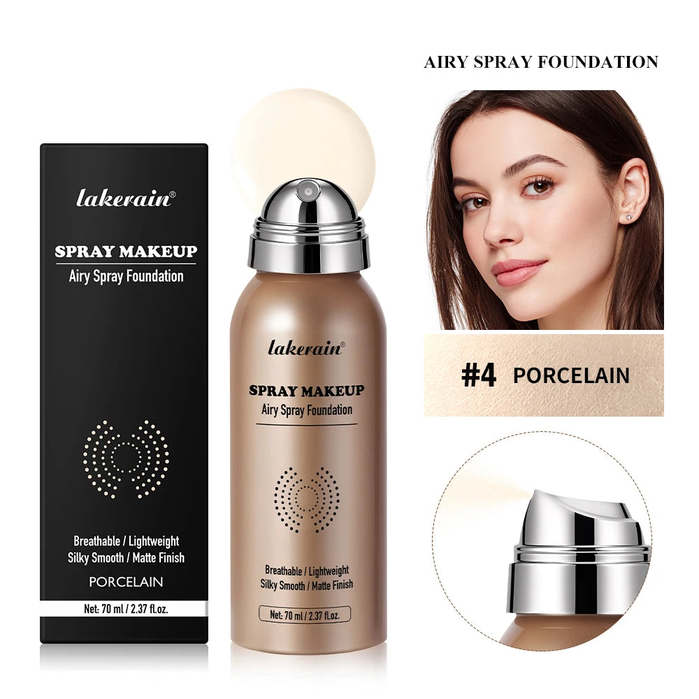 Makeup Natural Lightweight Breathable Foundation Spray Matte Finish Moisturizing Waterproof Long-lasting Women Foundation Spray - AliExpress 66