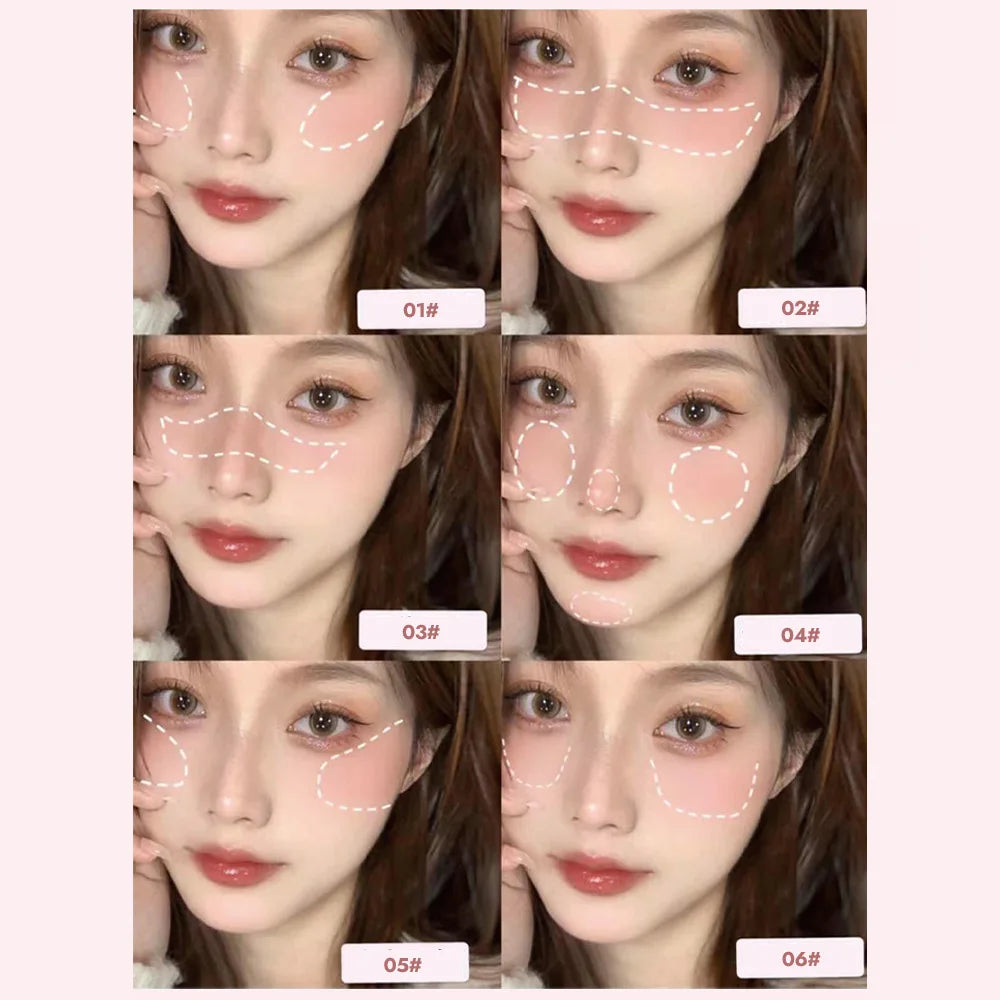 Airy Blush Clay Pigmented Powdery Cream Blusher DaimAnpu Long-Lasting Tender Look Uplifting Color Matte Girlish Blush - AliExpress 66