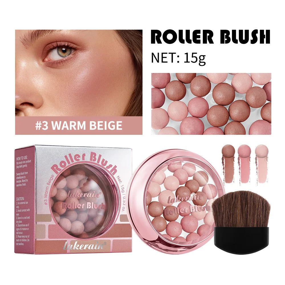 lakerain Spherical Blush Roll-on Natural Shimmer 6 Colors