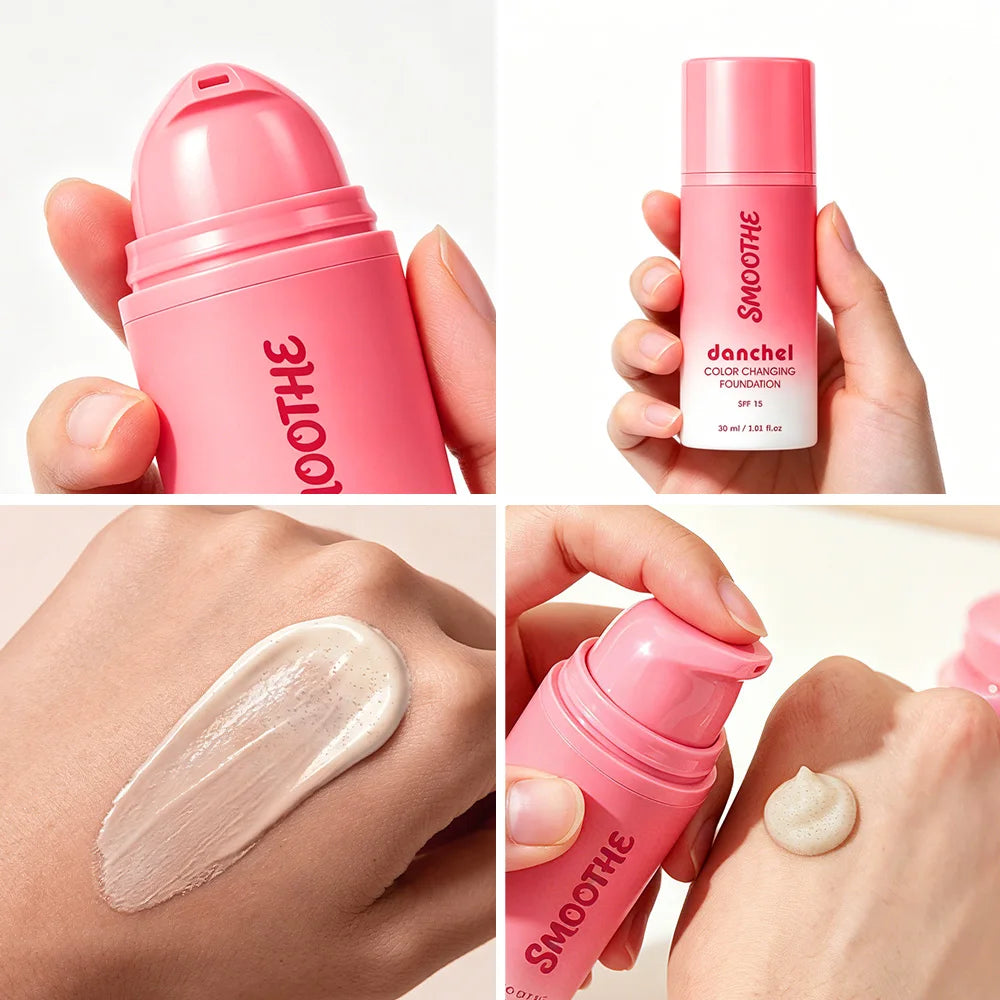 Color Changing Foundation Smart Match Skin Color Medium Coverage Deep Moisturizing SPF15 Sun Protection Natural Look Foundation