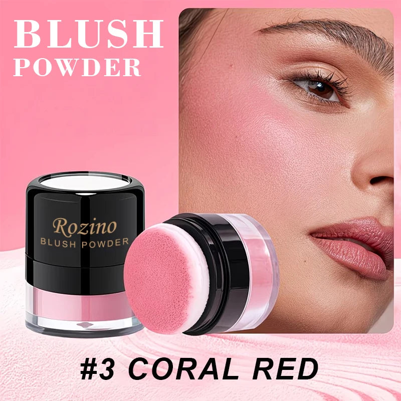 Blush Puff,Naturally Saturated and Buildable,Long-lasting Waterproof Natural Blush,Brightening Complexion,Effortless Application
