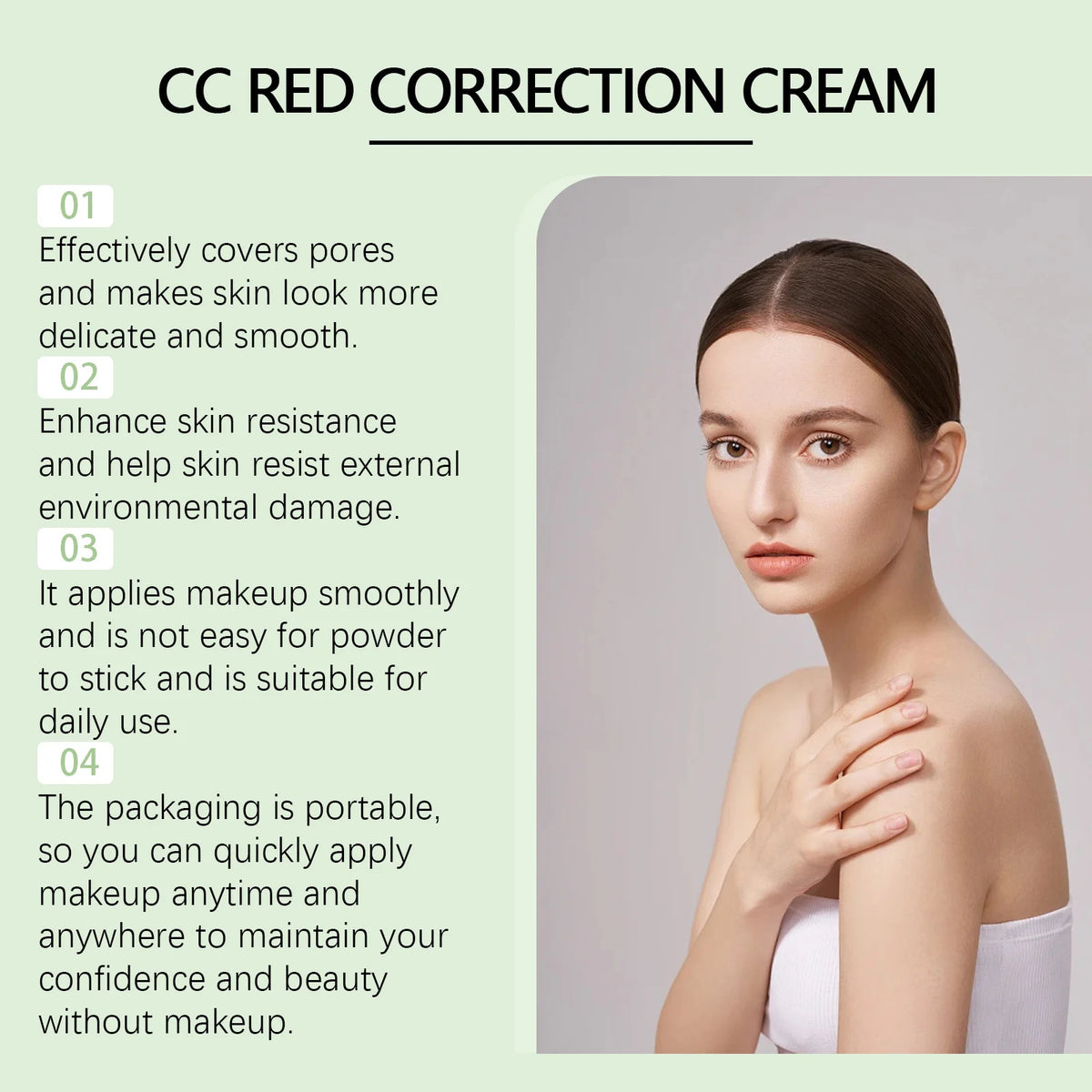 Centella Asiatica CC Cream Repair Redness Damage Smoothing Moisturizing Brighten Sunscreen Concealer Skincare Makeup Foundation - AliExpress 66