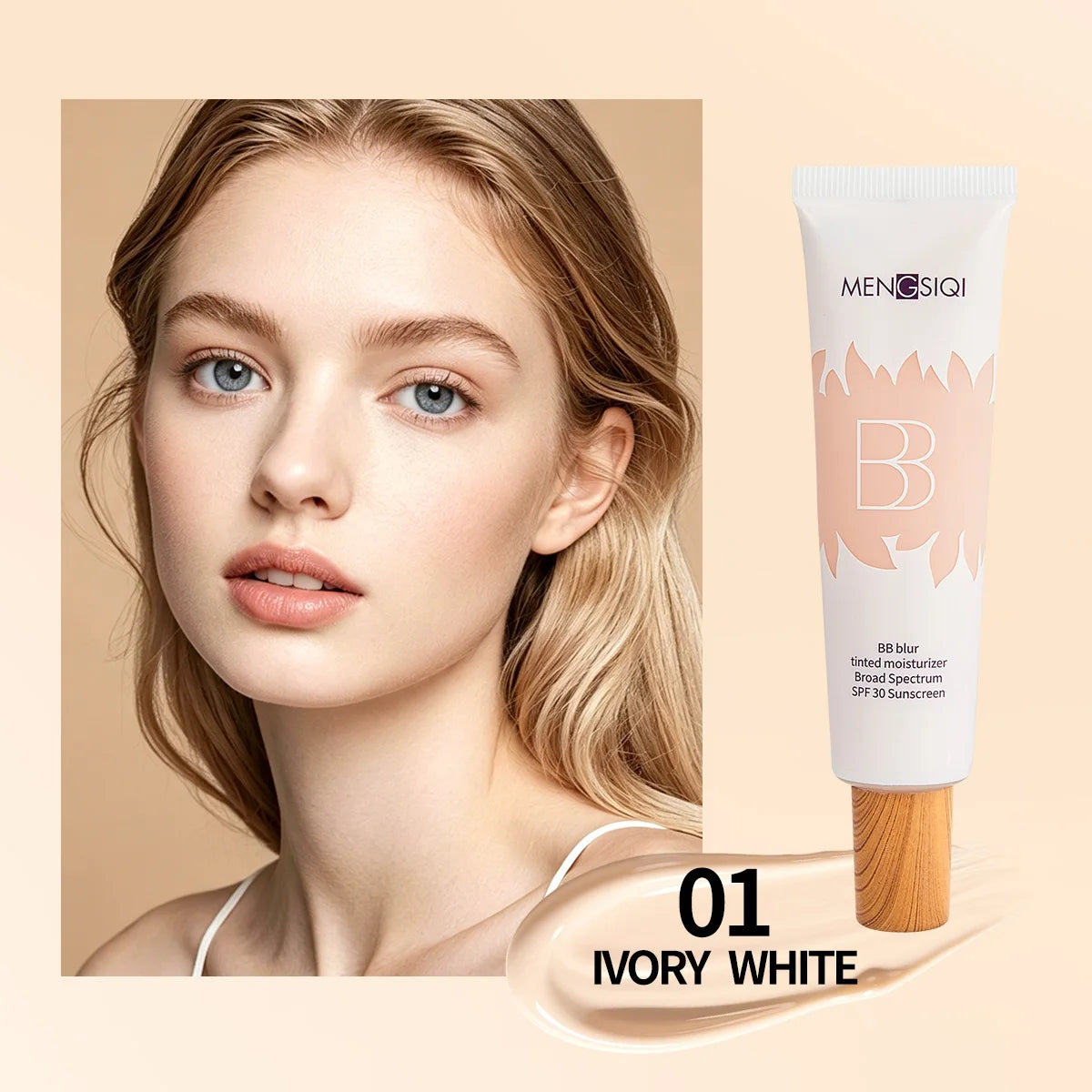 SPF30 BB Cream Base Makeup, Covering Defects, Spots on the Face, Black Eye Circles, Oil Control, Natural Summer Makeup
