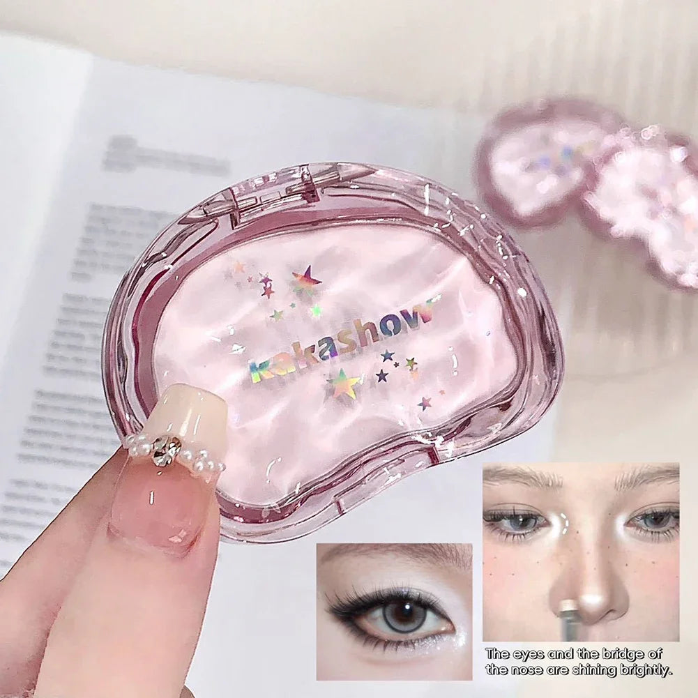 White Highlighter Powder, Face Contour Highlight & Eyeshadow Brightener, Longwear Brightening Highlighter Makeup - AliExpress 66