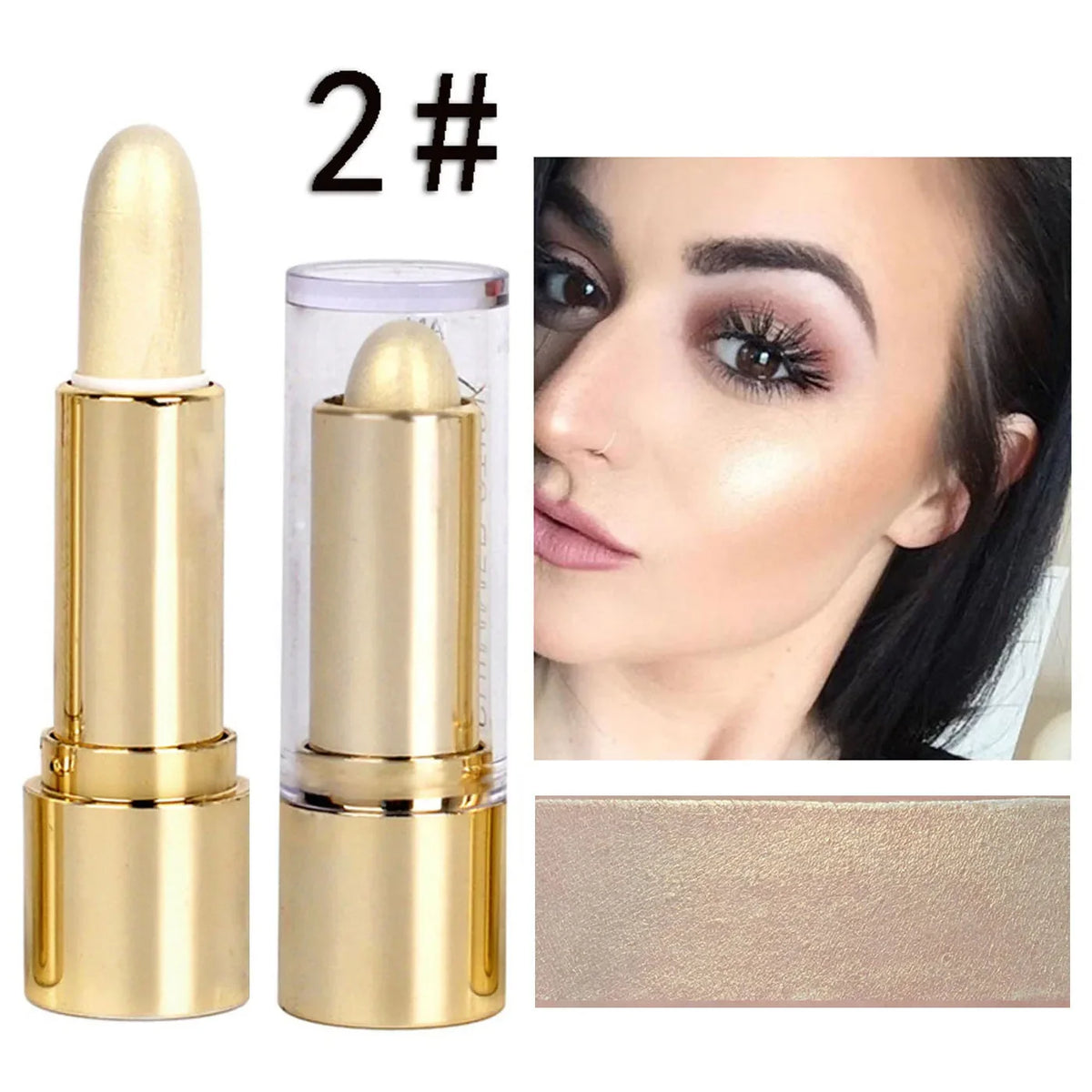 DNM 3 Colors Brighten Highlighter Bar Cosmetics Face Contour Bronzer Shimmer Highlighter Stick Concealer Cream Beauty Makeup - AliExpress 66