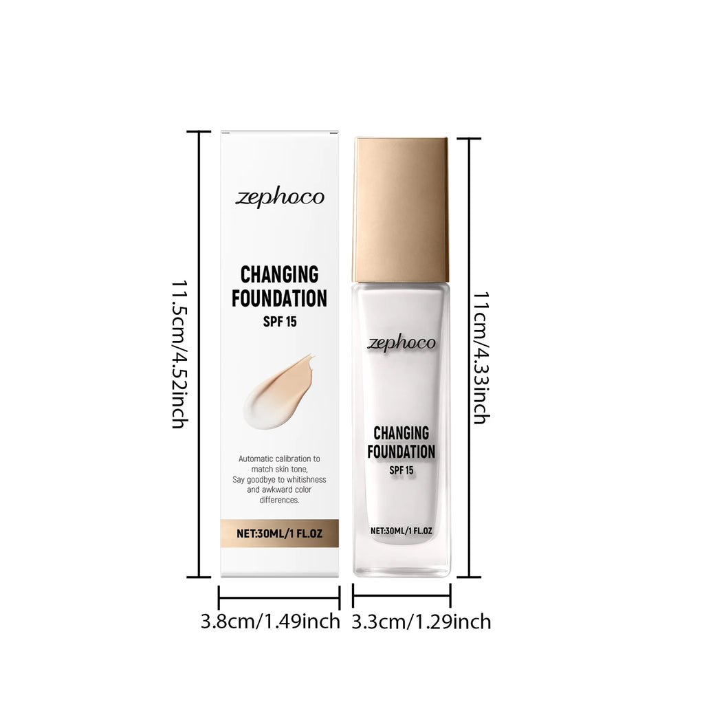 Color Changing Foundation Temperature Sensitive Matte Finish High Coverage Lightweight Hydrating Match Skin Tone Long Lasting - AliExpress 66