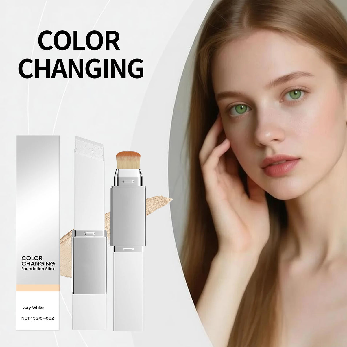 2 In 1 Color Changing Foundation Stick Brightening Lightweight Moisturizing Long-Lasting Coverage Waterproof Sweatproof Makeup - AliExpress 66