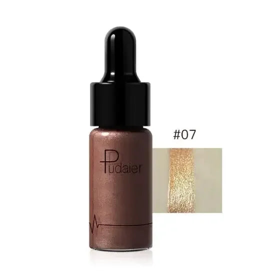12 Color Liquid R Nude Contouring Face Brightener Glow Shimmer 3D Bronzer Highlighter Glitter Makeup Cream