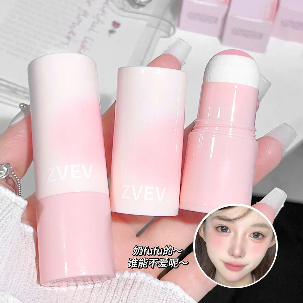 ZVEV Cloud Soft Matte Blush Stick - Vibrant and Moisturizing Korean Style Brightens Lips and Cheeks - AliExpress 66