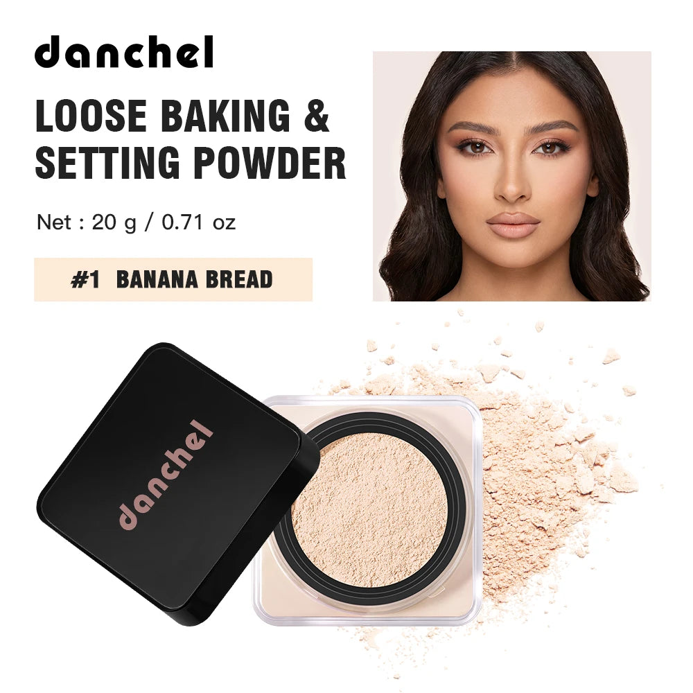 8 Shades Loose Baking Setting Powder Matte Oil Control Waterproof Sweat Resistant Longwear Brightening Face Cosmetic Blur Pores