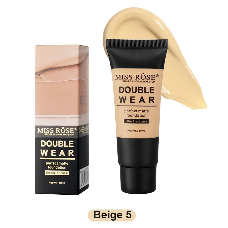 MISS ROSE 40ml Natural Nude Liquid Foundation Sweatproof Concealer Cream Daily Facial Makeup Cosmetics - AliExpress 66