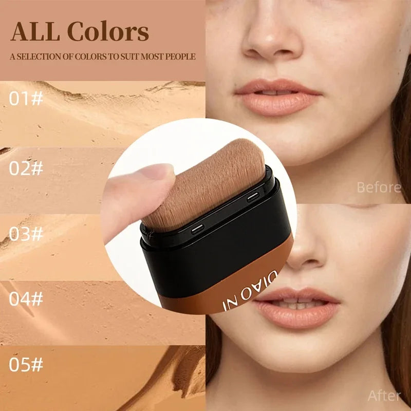 Matte Foundation Cream Stick Multi-Use Eraser Makeup Full Coverage Waterproof Lasting Oil-control Cover Acne Base With Brush - AliExpress 66