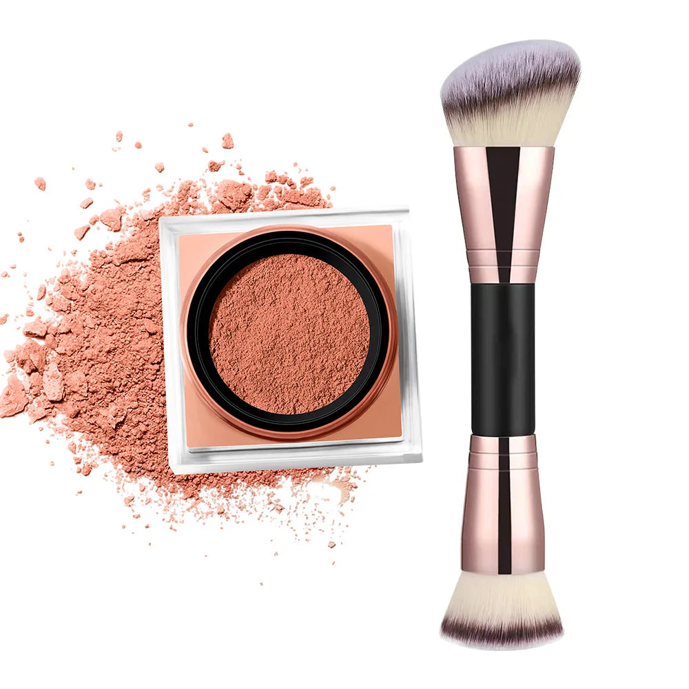 2 Count Loose Setting Powder & Brush Long Lasting Waterproof Oil Control Matte Natural Brightening Face Powder Cosmetics - AliExpress 66