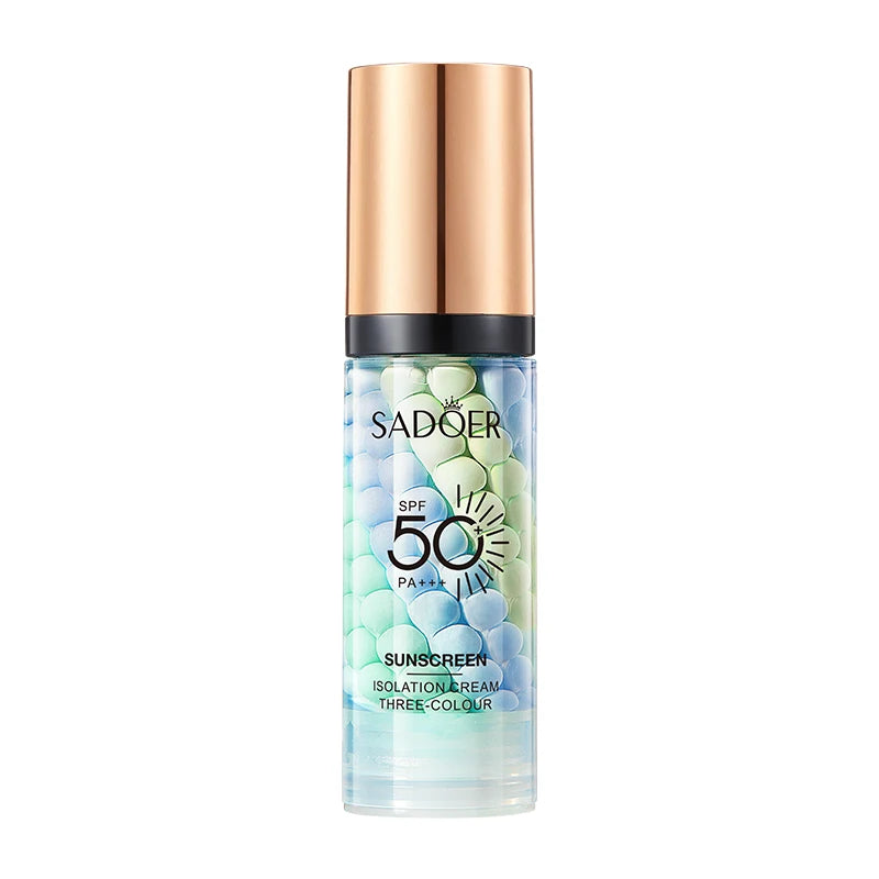 Face Makeup Primer Tri-color Cream Contour Color Isolation Waterproof Makeup Foundation Natural Makeup Base Cream 40g - AliExpress 66