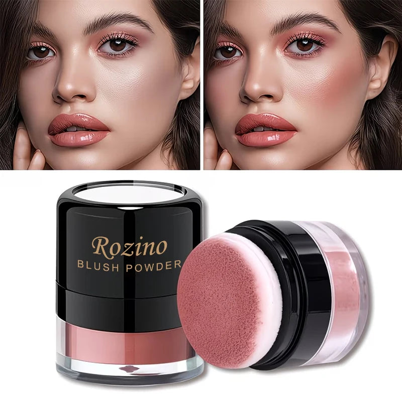 Blush Puff,Naturally Saturated and Buildable,Long-lasting Waterproof Natural Blush,Brightening Complexion,Effortless Application
