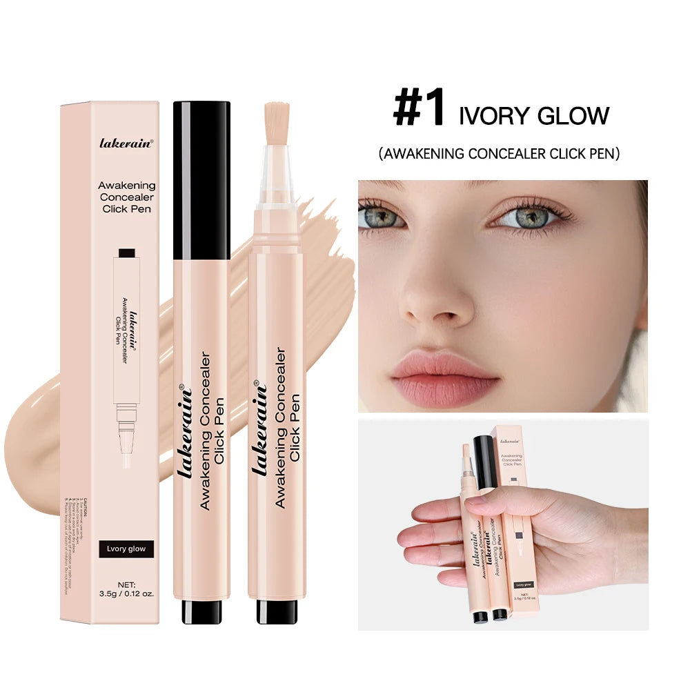 Lakerain Liquid Press Concealer Pen, 3 Shades, Waterproof