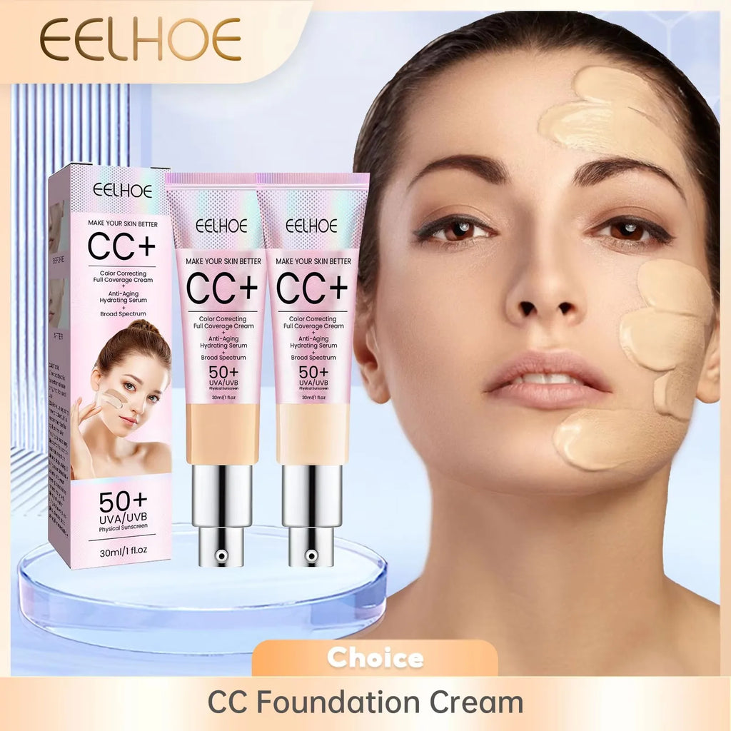 CC Foundation Cream Natural Moisturizing Waterproof Brightening Foundation Concealer Coverage Blemish Oil-control Lasting Makeup - AliExpress