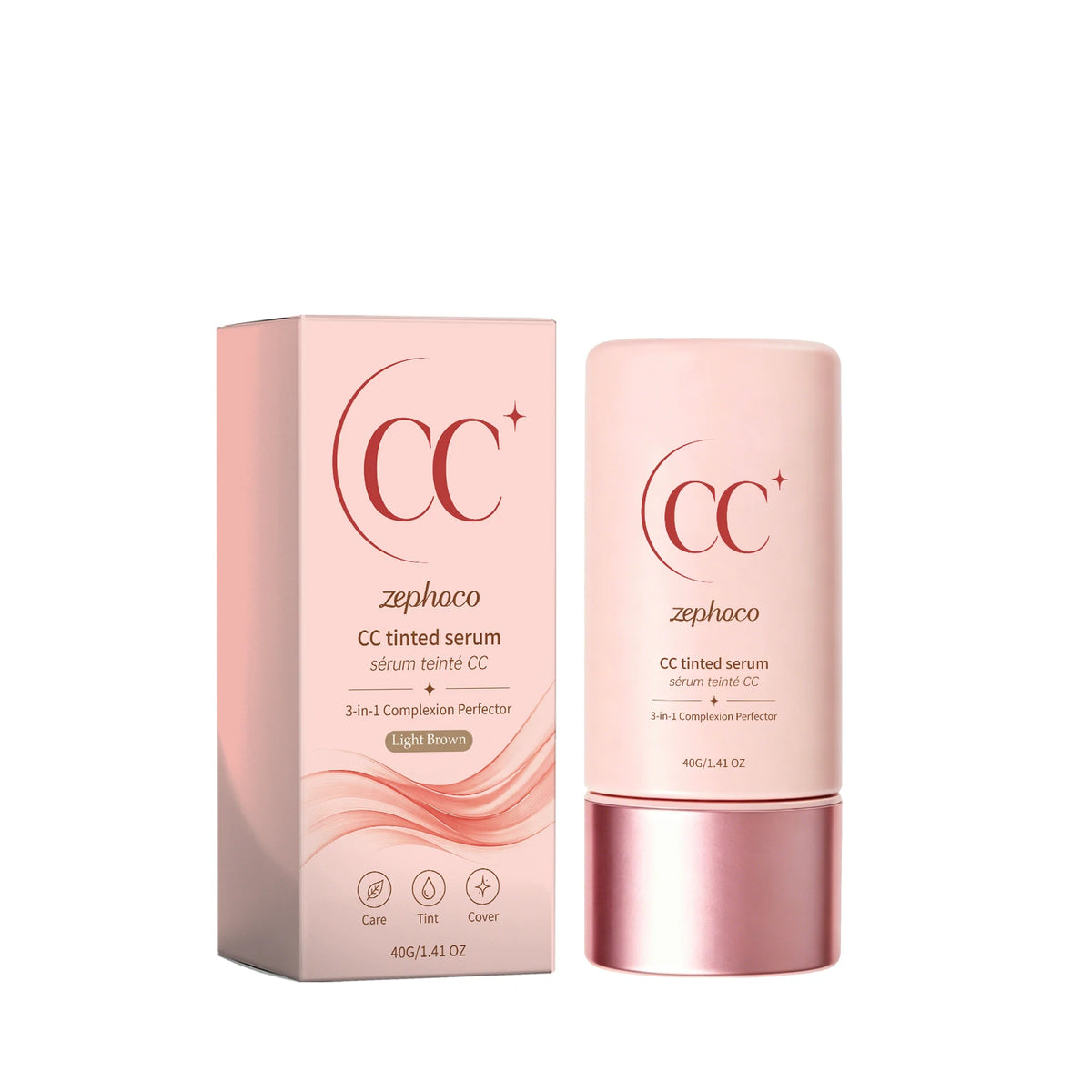3-In-1 CC Tinted Serum Cream Even Skin Tone Natural Coverage Daily Beauty Cosmetic Product Lightweight Skin Balance Makeup Base