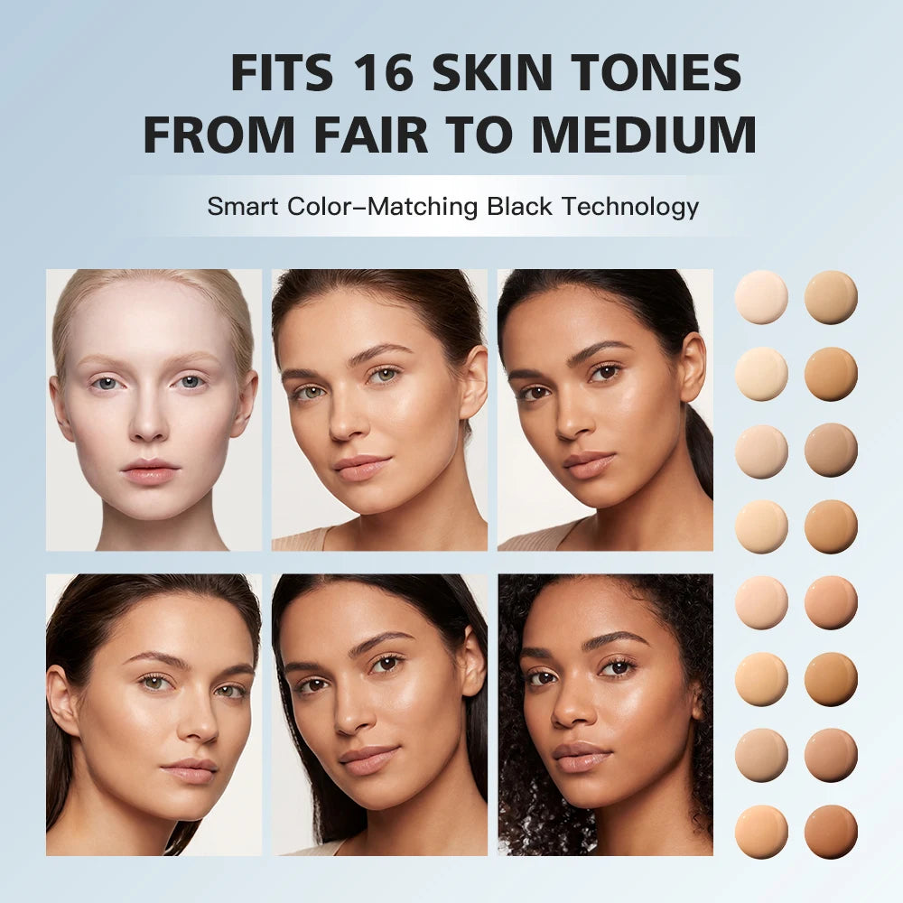 Color Changing Foundation Deep Hydration 12h Hold Makeup Intelligent Adaptation Skin Color Even Skin Tone Foundation Cosmetics