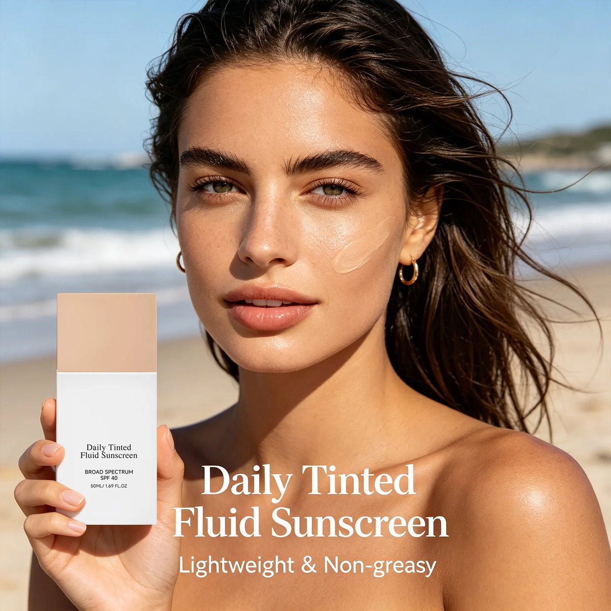 Hydrating Concealer Lotion Even Skin Tone Smooth Skin Relieve Dryness Provide UV Protection Tinted Fluid Sunscreen Moisturizer