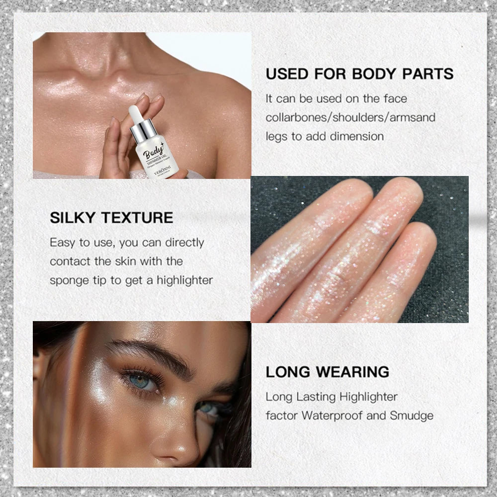 3 Colors Shimmer Liquid Highlighter Long-lasting Face Body Brightening Liquid Glitter Music Festival Party Makeup Accessories - AliExpress 66