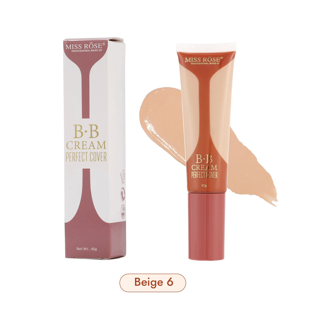 MISS ROSE 40ml Liquid Foundation Concealer Cream Moisturizing Brightening Skin Tone Lightweight Hydrating Daily Face Makeup Base