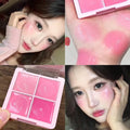 Cute Korean Girl 4Color Cream Pink Peach Water Light Blush Palette Long Lasting Easy To Color Multi-Use Lip Mud Cheek Tint Rouge - AliExpress 66