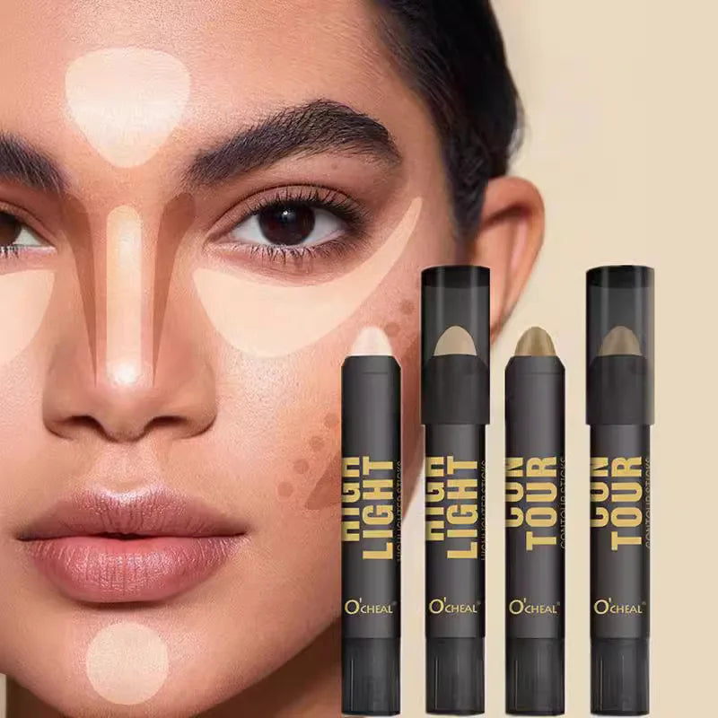 Professional Contour Stick Highlighter Concealer Silkworm Nose Shadow Makeup Pen for Face Sculpting and Highlighting Cosmetics - AliExpress 66