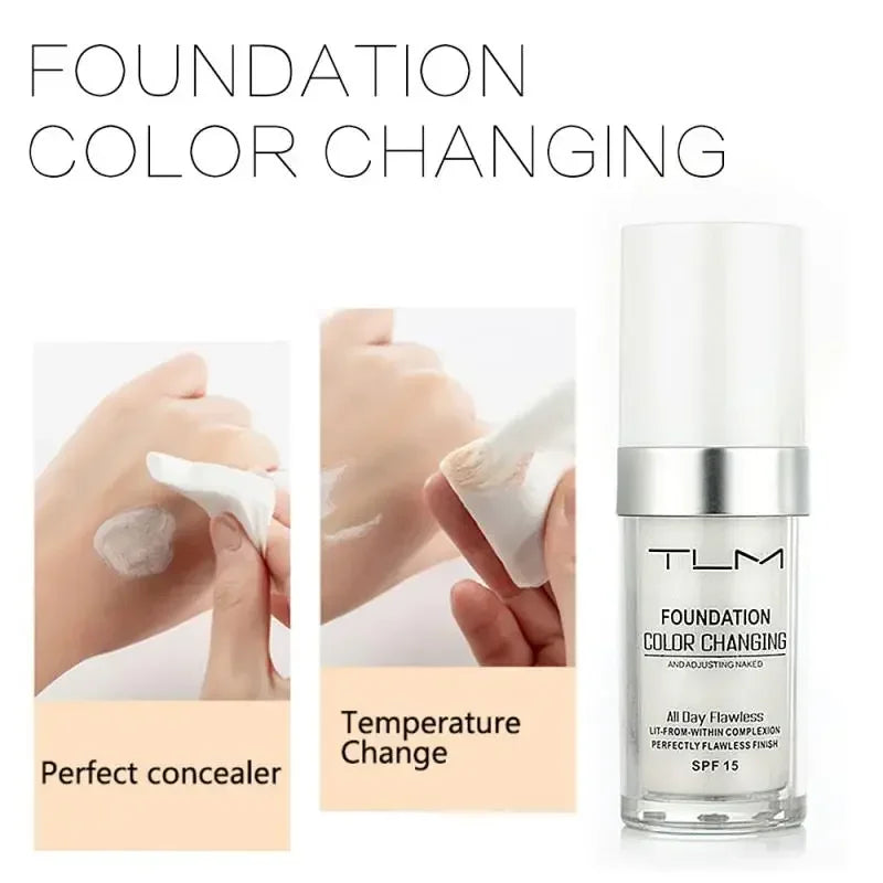 TLM Magic Foundation Color Changing Liquid Foundation Anti-oil Sweatproof Concealer Brightening Hydrating Makeup Flawless Base - AliExpress 66