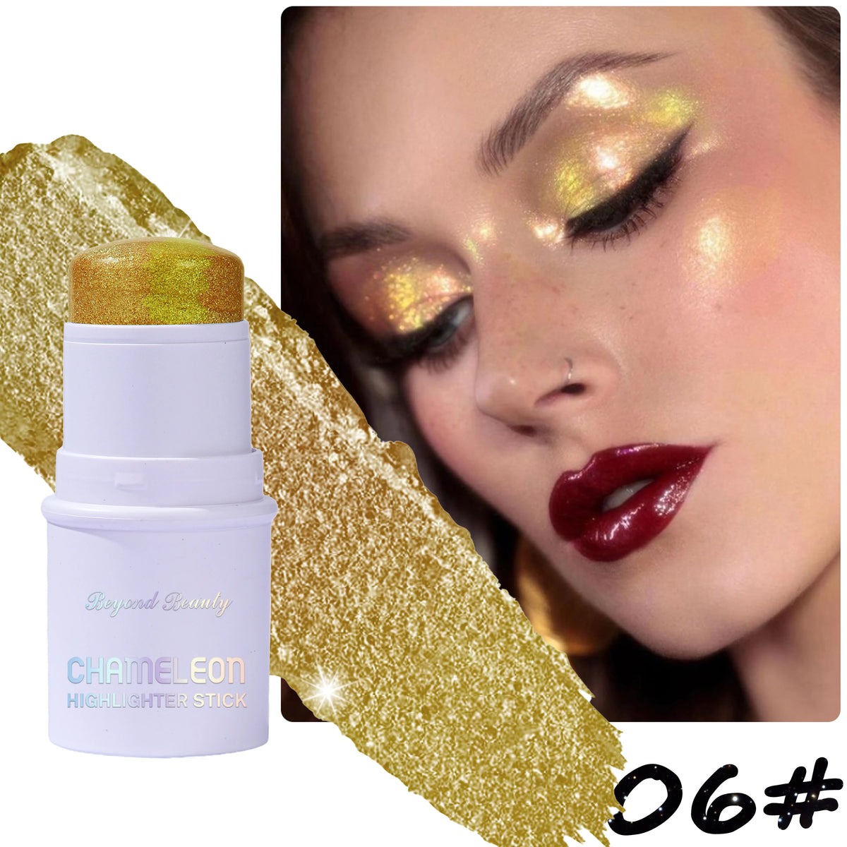 Chameleon Holographic Glitter Shimmer Stick,Makeup for Face and Body,Color Changing Under Light,Long Lasting Highly Pigmented - AliExpress 66