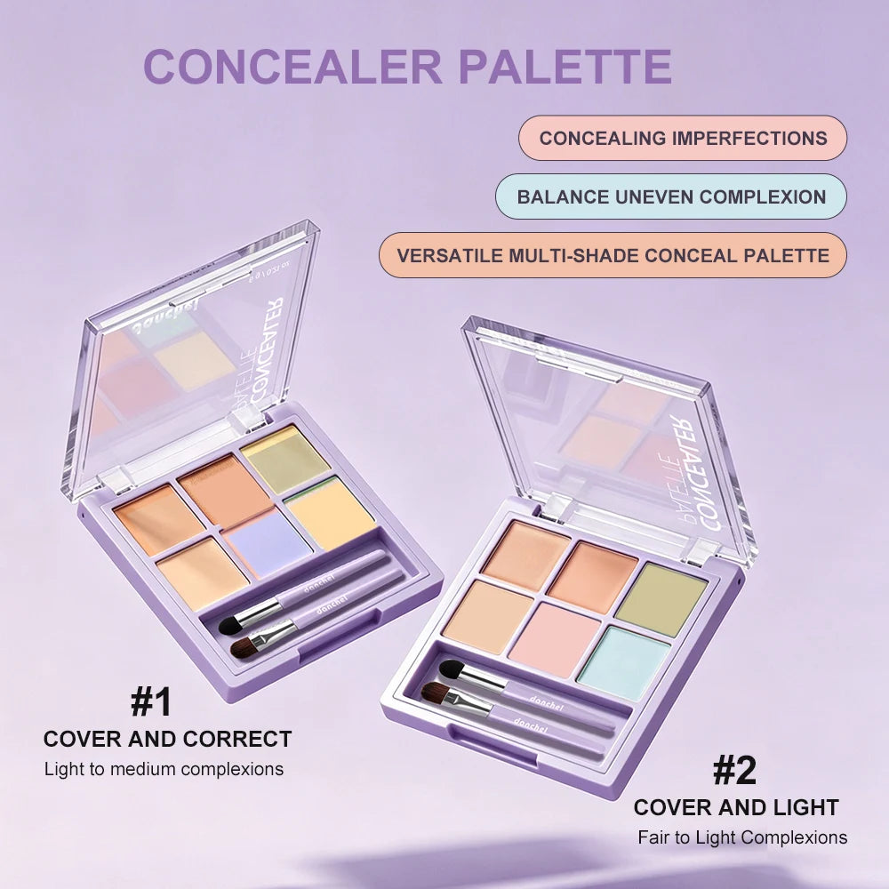 Concealer Palette Matte Finish Decorate Dark Circle Even Skin Tone Concealer,Color Correction,Brightening 3 in 1 Conceal Palette - AliExpress 66