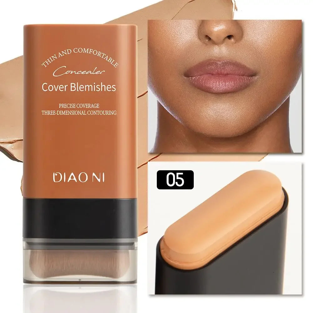 Matte Foundation Cream Stick Multi-Use Eraser Makeup Full Coverage Waterproof Lasting Oil-control Cover Acne Base With Brush - AliExpress 66