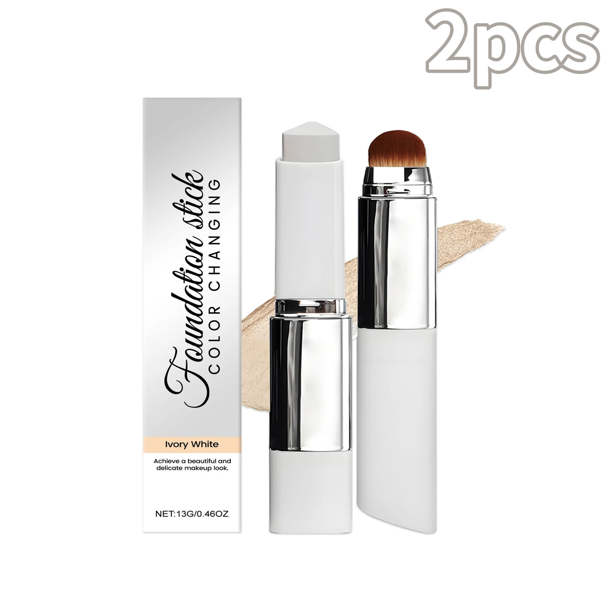 Ivory White Two In One Color Changing Foundation Make-Up Stick Light&Thin Skin CareMatte Natural Makeup Foundation Make-Up Stick - AliExpress 66