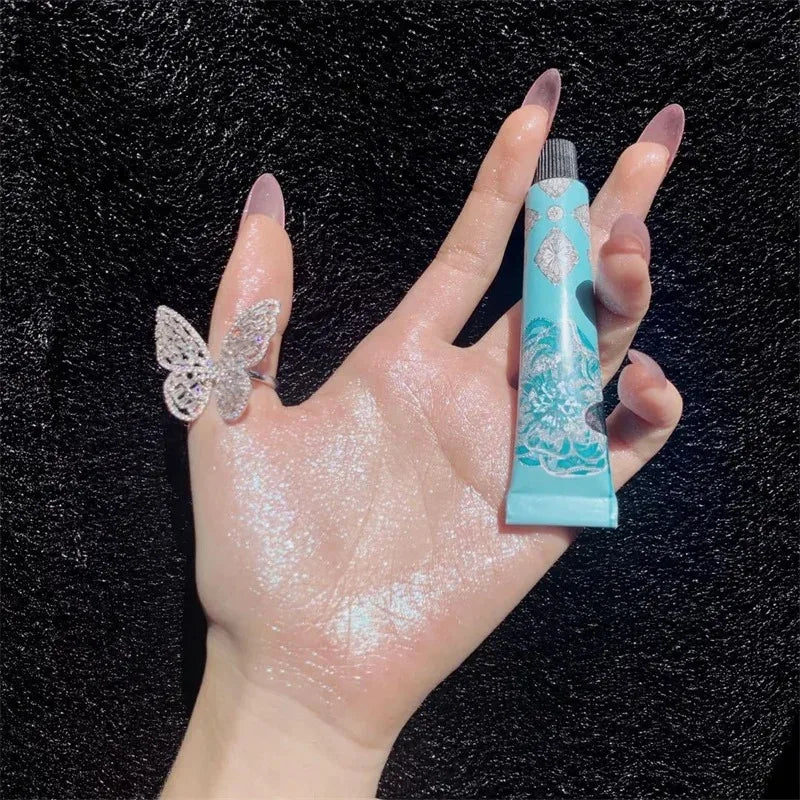 Diamond Glitter Highlighter Cream Liquid Makeup Face Contour Glow Body Shimmer Sparkling Illuminating Highlight for All Skin - AliExpress 66