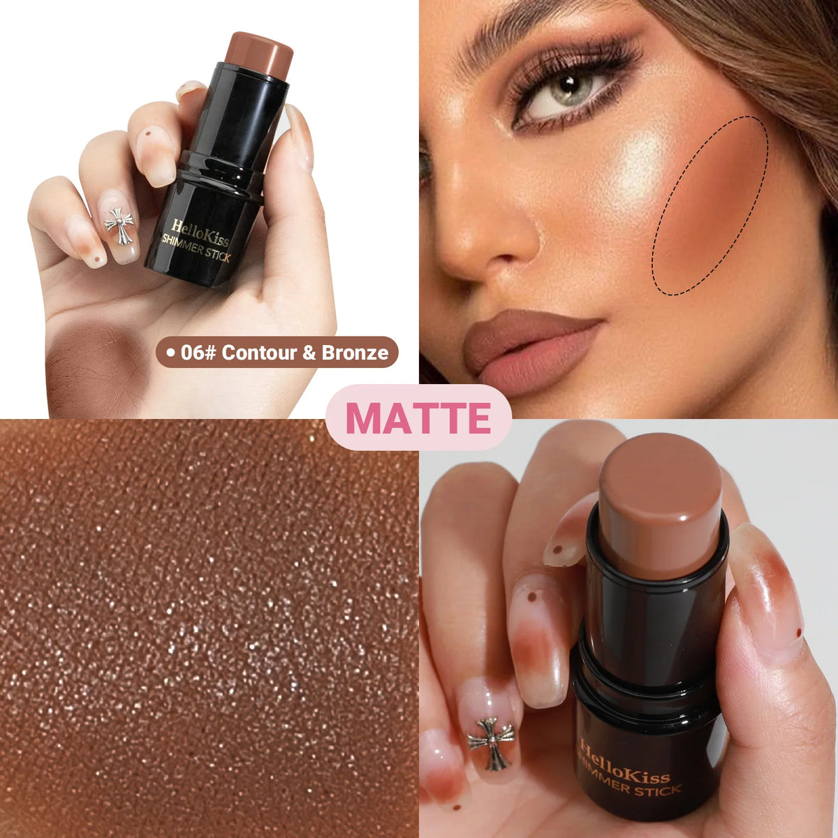 15 Color Waterproof Shimmer Face Bronzer Highlighters Glitter Corrector Contour Illuminator Stick Creamy Blush Makeup Cosmetics - AliExpress 66