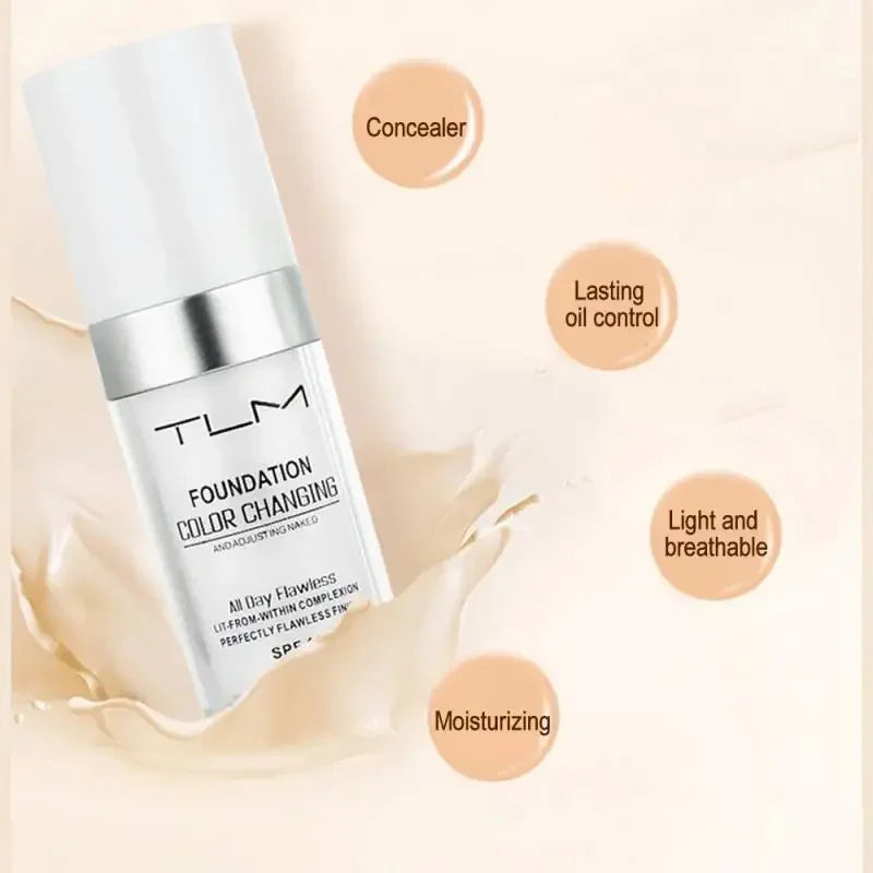 TLM Magic Foundation Color Changing Liquid Foundation Anti-oil Sweatproof Concealer Brightening Hydrating Makeup Flawless Base - AliExpress 66