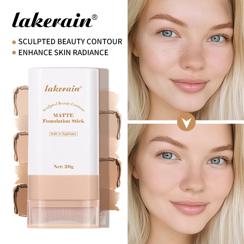 Lakerain Matte Foundation Stick Powerful Coverage Brighten Skin Tone Not Easy Melt Lightweight Smooth Texture Foundation Stick - AliExpress 66
