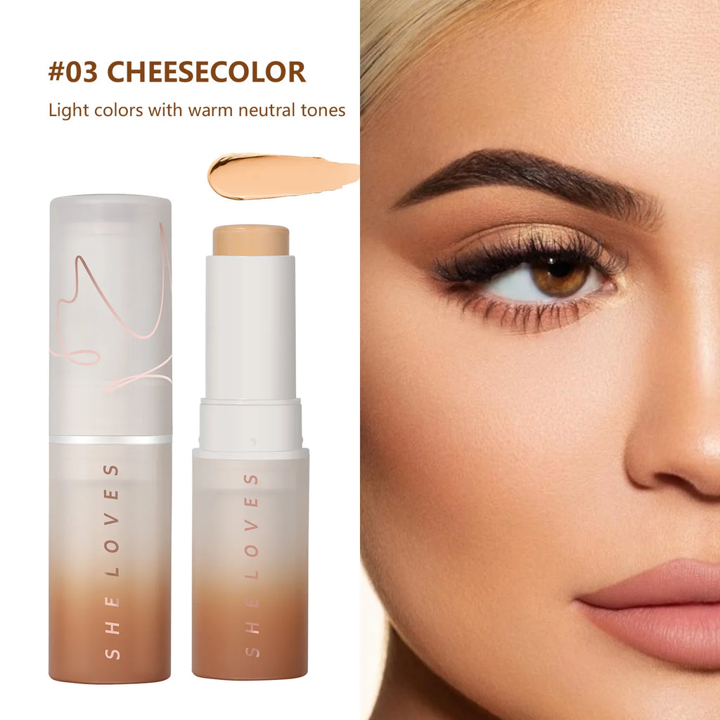 Matte Foundation Stick Full Coverage Face Base Makeup Lightweight Velvet Longlasting Cream Oil-control Hydrated Makeup Cosmetics