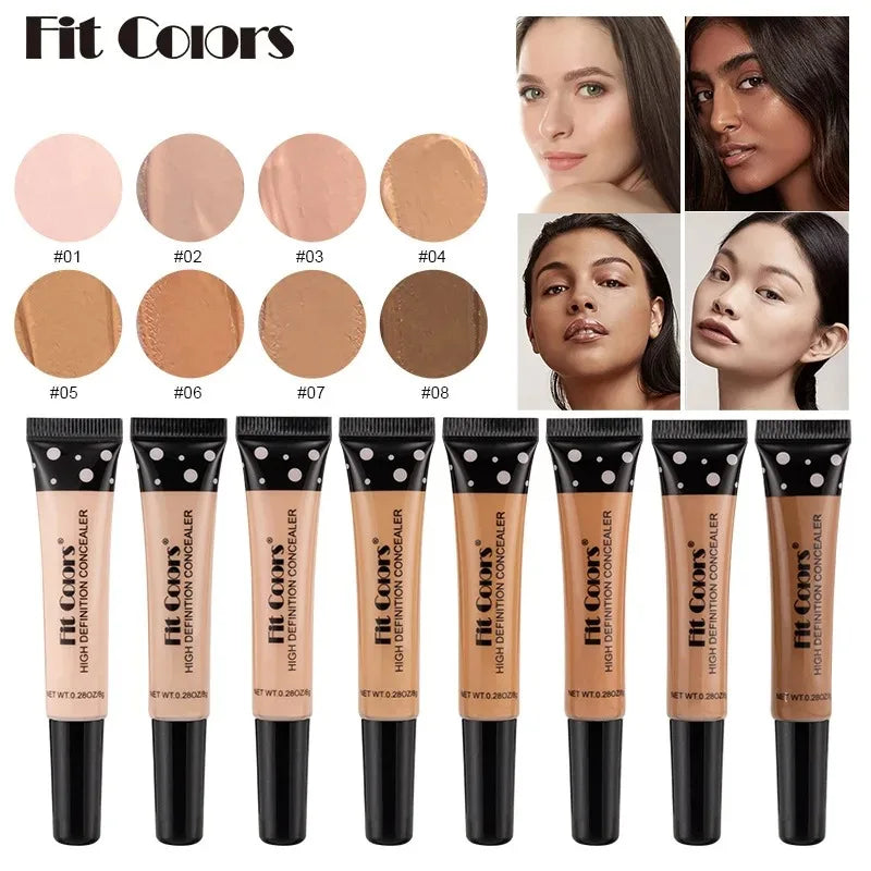 Fit Colors 8 Size Concealer With A Flexible Concealer Moisturizing Liquid Foundation To Cover Dark Circles And Acne Spots - AliExpress 66