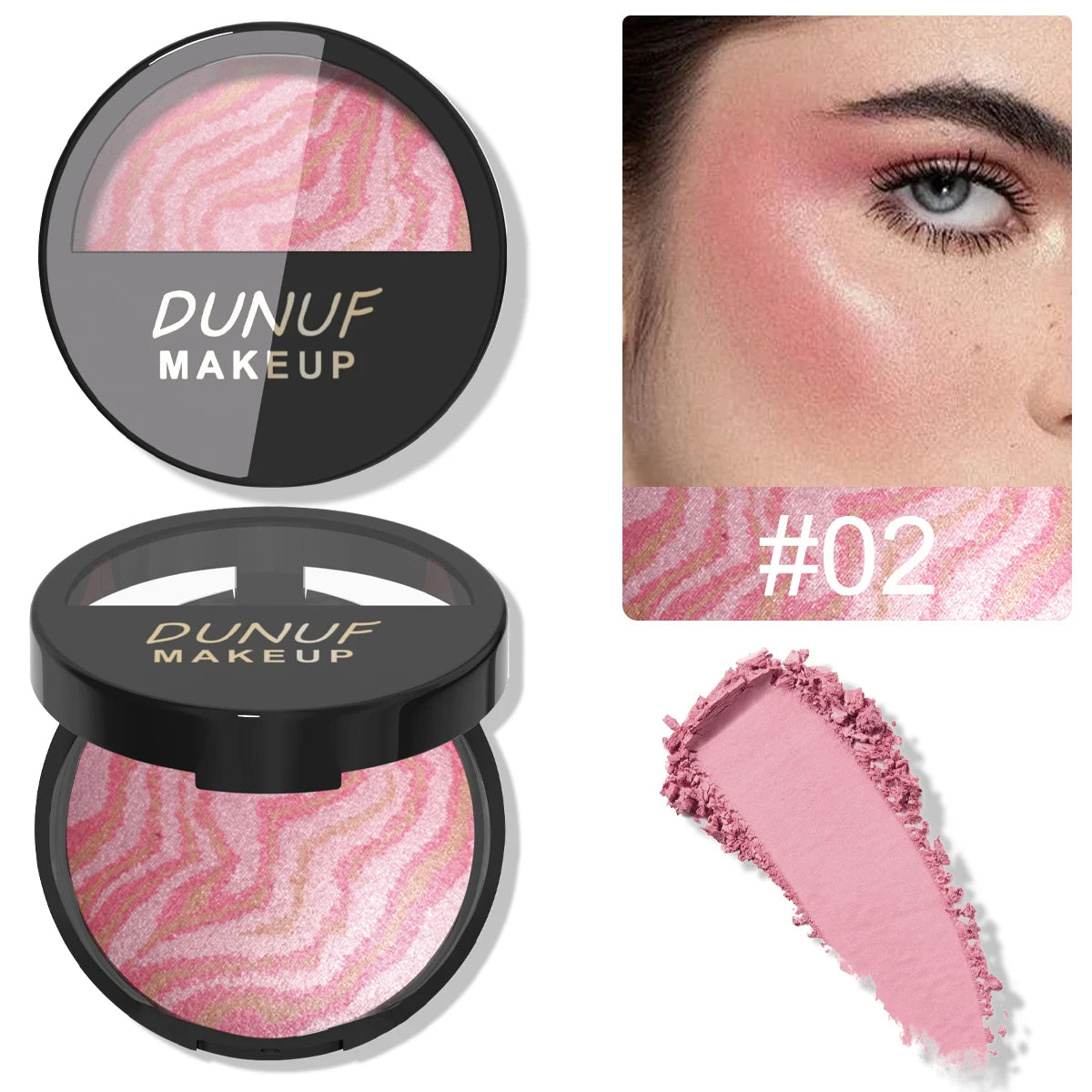 3 Color Blush Palette Waterproof Lightweight Breathable Long Lasting Smooth Baked Powder Blusher Correcting Foundation 60g - AliExpress 66