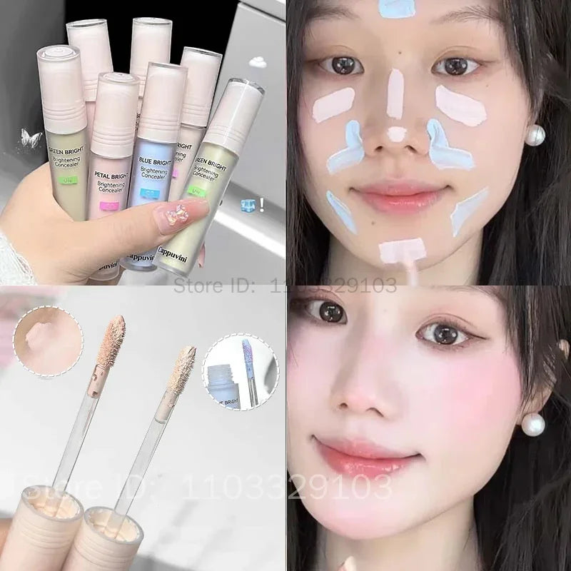 Brightening Highgloss Liquid Foundation Concealer Stick Lasting Moisturizing Face Contour Full Coverage Modify Skin Tone Makeup - AliExpress 66