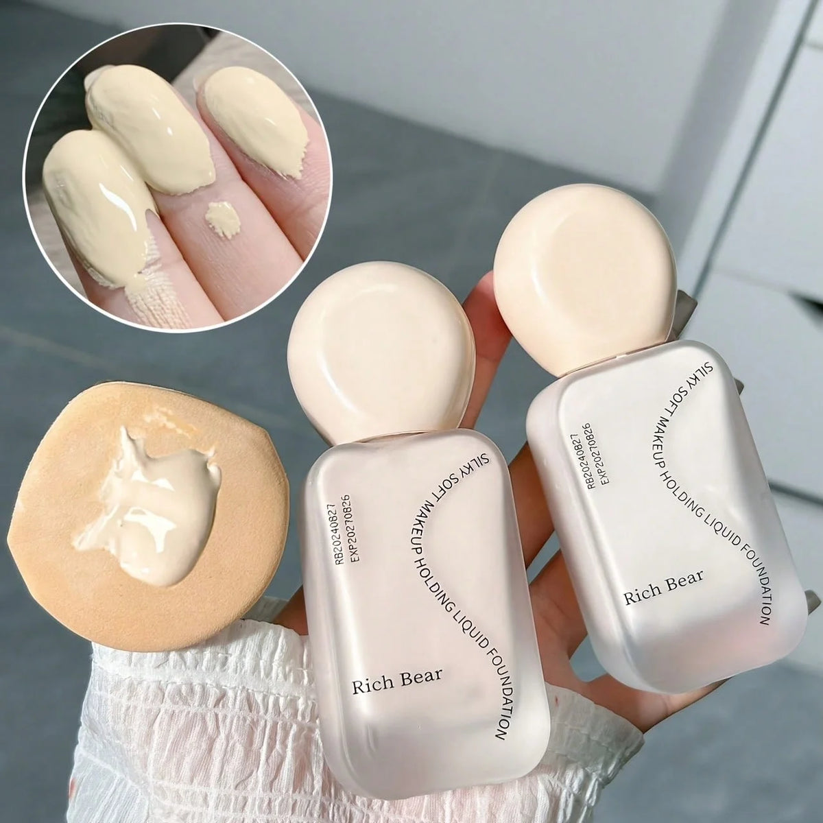 Rich Bear Long Lasting Foundation Hydrating Lightweight Waterproof Natural Coverage for Daily and Party Makeup - AliExpress 66