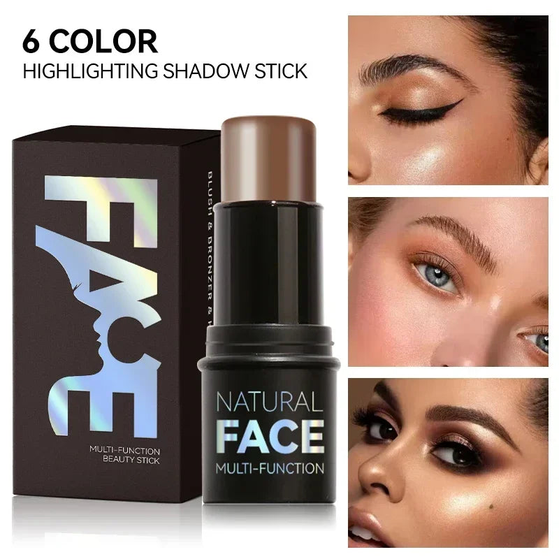 Makeup Face Cream Contour Sticks,Shades with Highlighter & Bronzer & Blush, Non-greasy and Water-resistant Face Contouring Pen - AliExpress 66