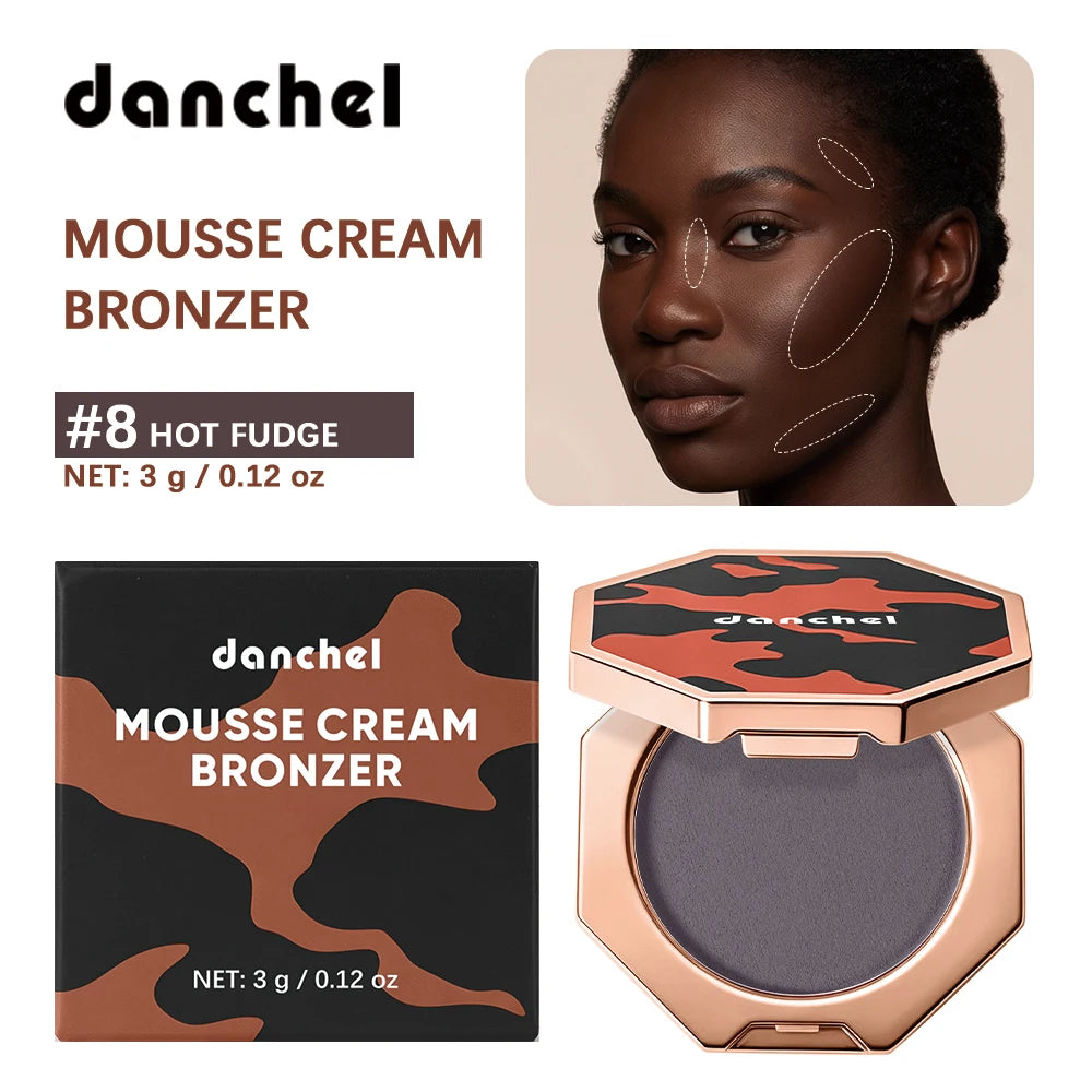 Mousse Bronzer Contour Cream Natural Soft Focus Skin Smoothing 3D Contour Waterproof Sweat-proof Resists Transfer Contour Cream